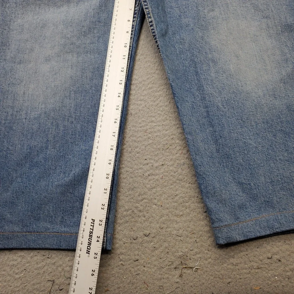 Levi's 550‎ Jeans Mens 50x30 Blue Denim Regular Fit Medium Wash Red Tab Wide Leg